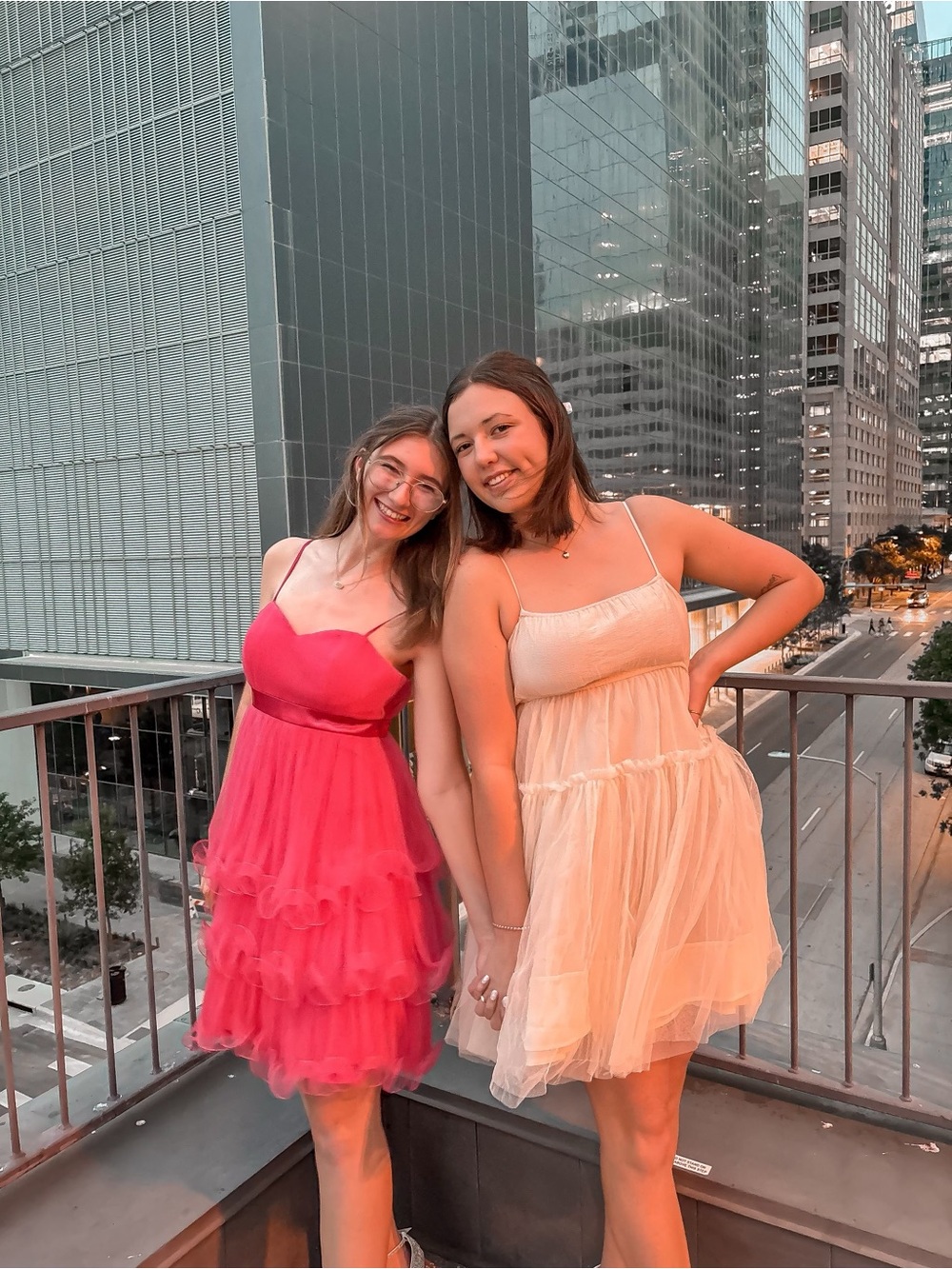 Vici Hot Pink Tiered Tulle Mini Dress